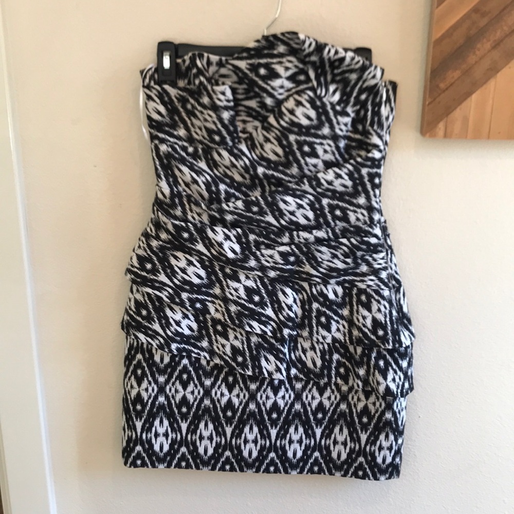 Black and while cocktail dress